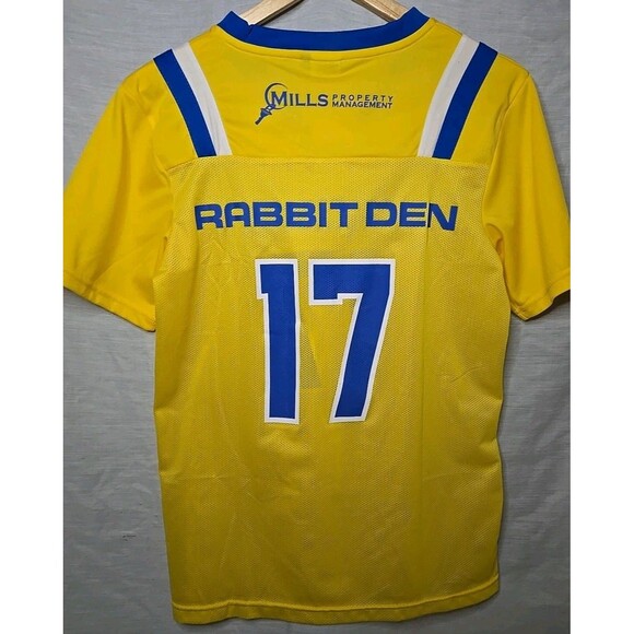 SDSU South Dakota State Jacks Synergy #17 Jersey Shirt, Sz Med, Yellow/Blue - Picture 4 of 8